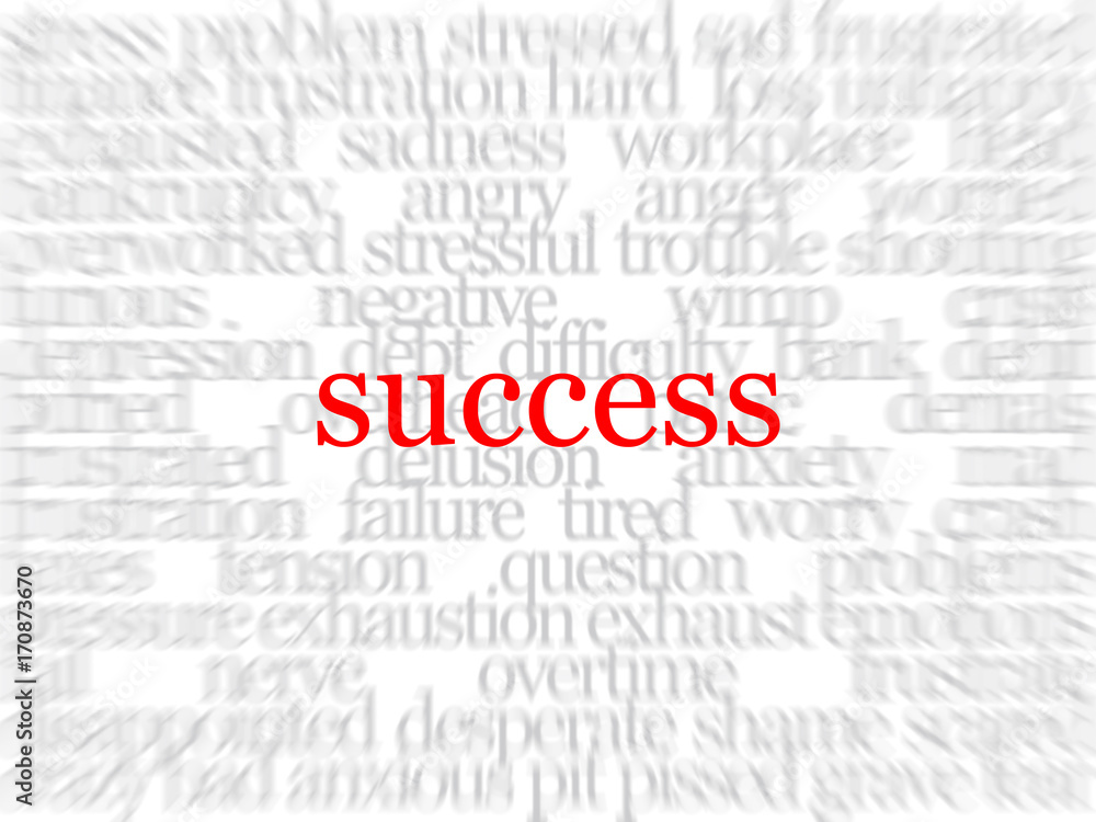 Abstract business background with the word success in the center Abstract business background with the word success in the center