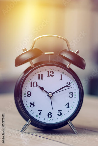 Vintage clock on office table