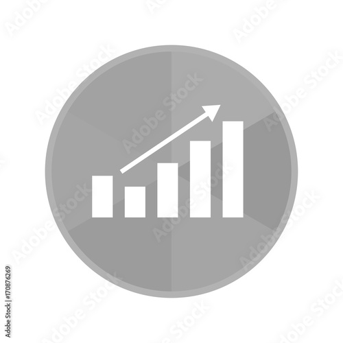 Kreis Icon - Balkendiagramm mit Pfeil