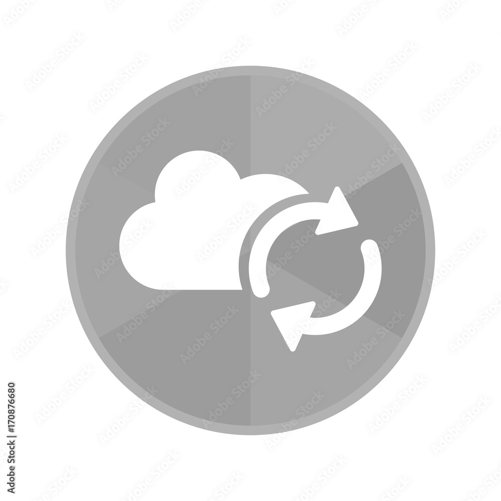 Kreis Icon - Wolke mit Synchronisieren-Symbol Kreis Icon - Wolke mit Synchronisieren-Symbol