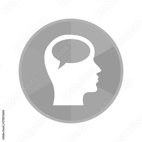 Kreis Icon - Sprechblase im Kopf