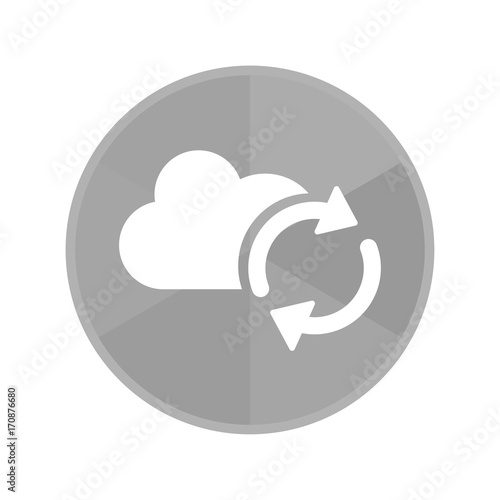 Kreis Icon - Wolke mit Synchronisieren-Symbol