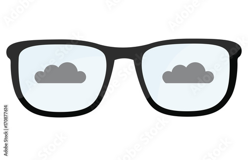 Brillengläser mit Wolke