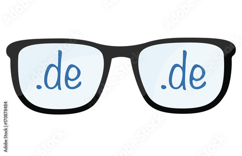 Brillengläser mit .de Webadresse