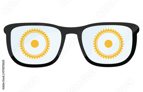 Brillengläser mit Zahnrad - Einstellen