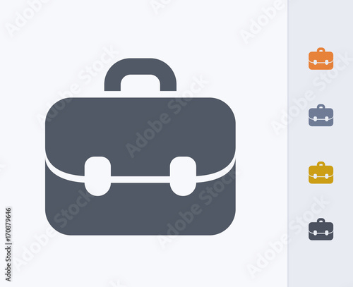 Leather Briefcase - Carbon Icons. A professional, pixel-perfect icon designed on a 32x32 pixel grid and redesigned on a 16x16 pixel grid for very small sizes.