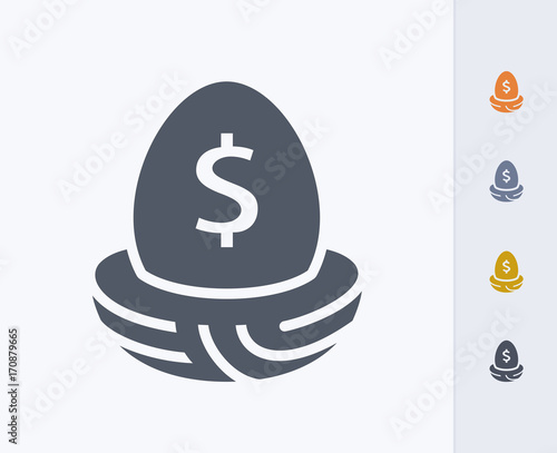 Nest & Egg - Carbon Icons. A professional, pixel-perfect icon designed on a 32x32 pixel grid and redesigned on a 16x16 pixel grid for very small sizes.