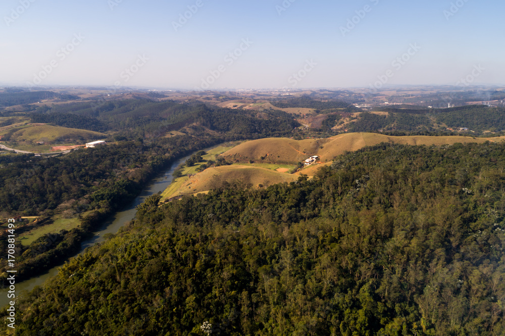 Aerial of a Brazilian Countryside