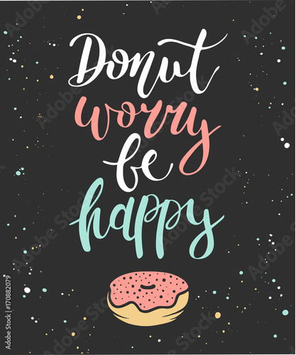 Fényképezés Vector card with hand drawn unique typography design element for greeting cards, decoration, prints and posters