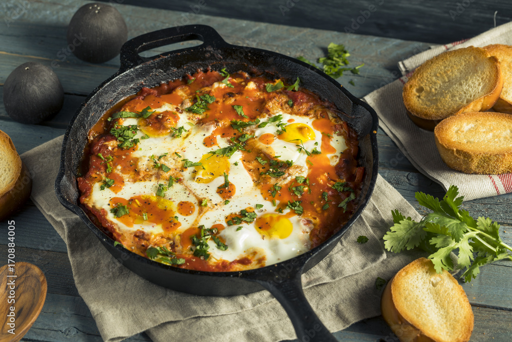 Homemade Saucy Shakshuka with Eggs