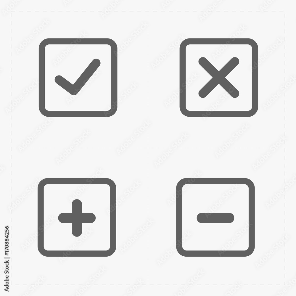 Vector black confirm icons set Vector black confirm icons set