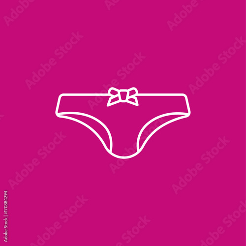Pink panties with bow.