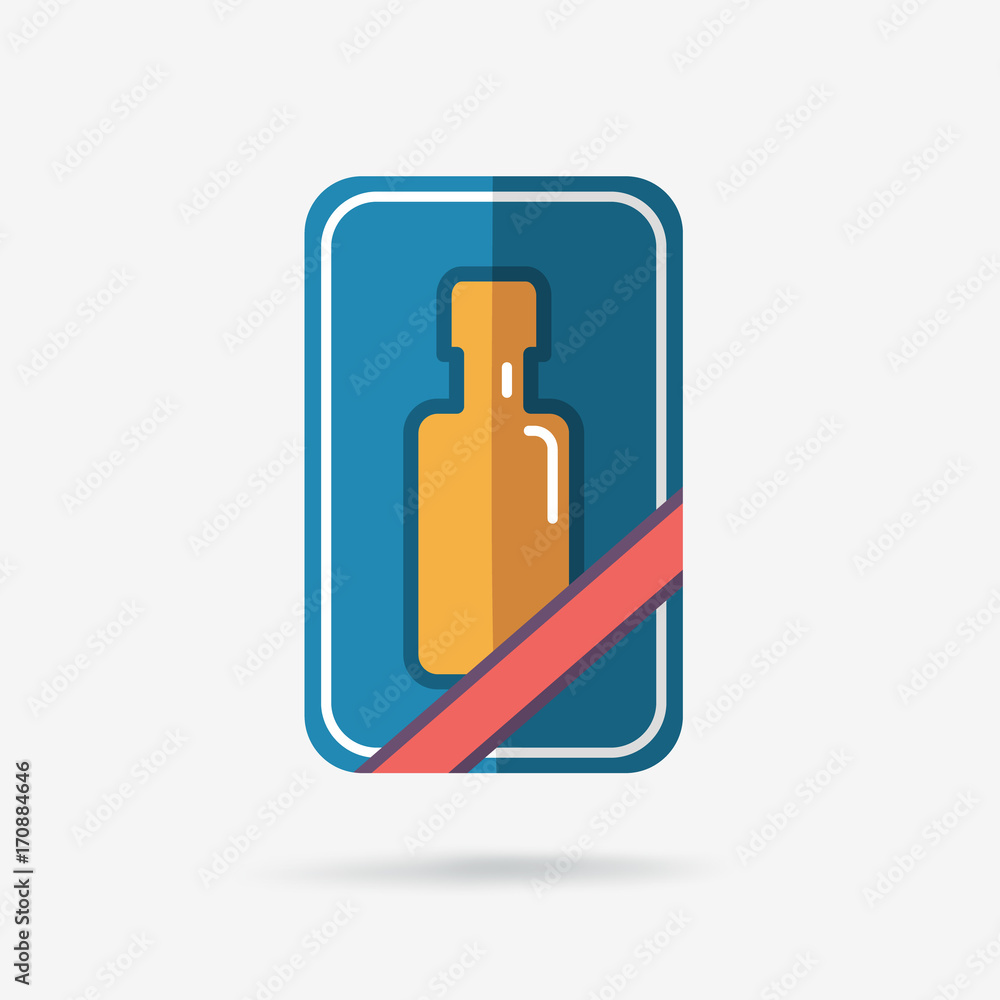 Gift bottle icon. Gift bottle icon.