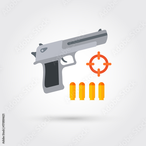 Gun modern icon