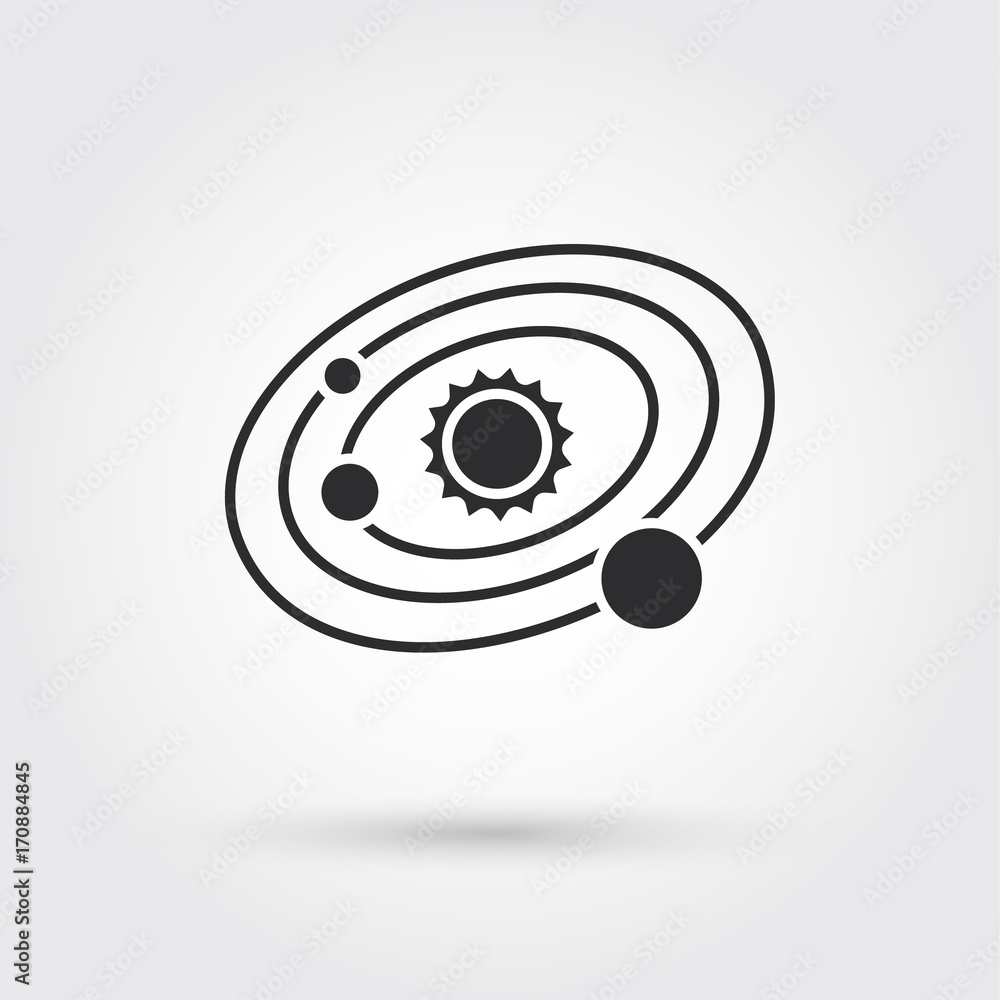 Solar system icon Solar system icon