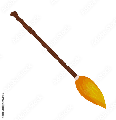 halloween broomstick vector symbol icon design. Beautiful illustration isolated on white background