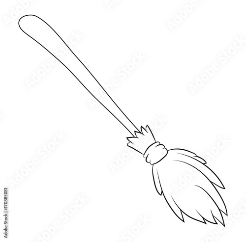 halloween broomstick vector symbol icon design. Beautiful illustration isolated on white background