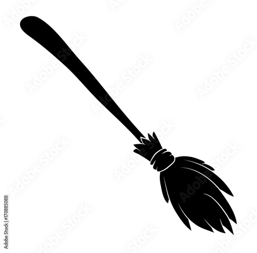 halloween broomstick vector symbol icon design. Beautiful illustration isolated on white background