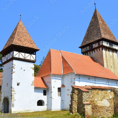 Fortified medieval saxon evangelic church  in Veseud, Zied, a village in the Sibiu County, Transylvania, Romania, first attested in 1379 photo