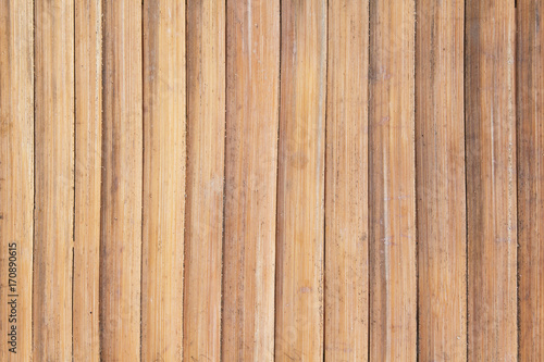 Wooden plank table top view. Warm beige photo texture. Obsolete wood table board.