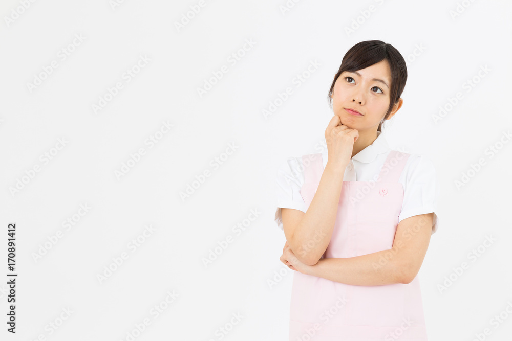 portrait of asian nurse isolated on white background portrait of asian nurse isolated on white background