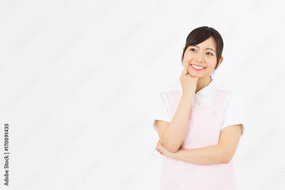 portrait of asian nurse isolated on white background portrait of asian nurse isolated on white background