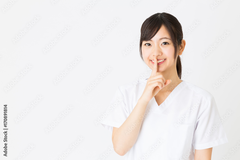 portrait of asian nurse isolated on white background portrait of asian nurse isolated on white background
