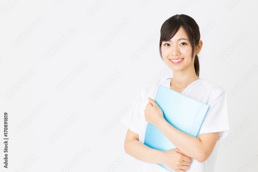 portrait of asian nurse isolated on white background portrait of asian nurse isolated on white background