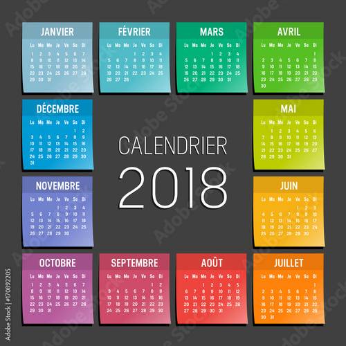 Calendrier Agenda 2018