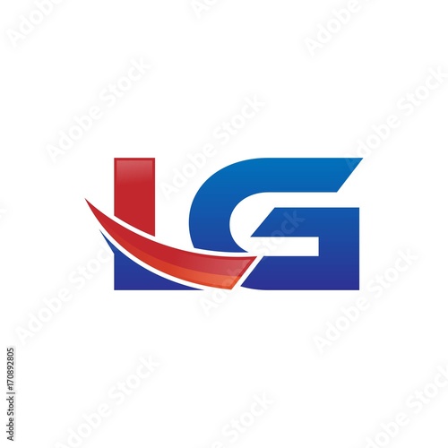 modern vector initial letters logo swoosh lg red blue Free Download modern vector initial letters logo swoosh lg red blue - GFXLoad