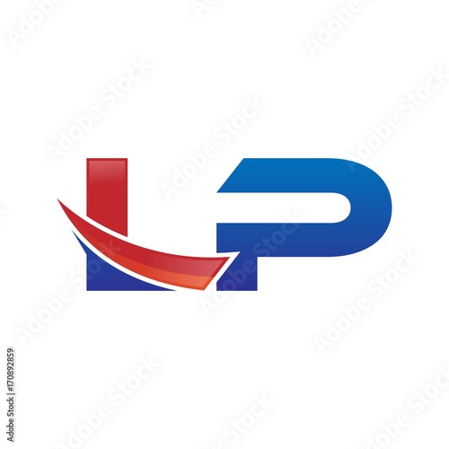 modern vector initial letters logo swoosh lp red blue Free Download modern vector initial letters logo swoosh lp red blue - GFXLoad