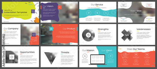 Presentation templates elements on a white background. Vector infographics. Use in Presentation, flyer and leaflet, corporate report, marketing, advertising, annual report, banner.