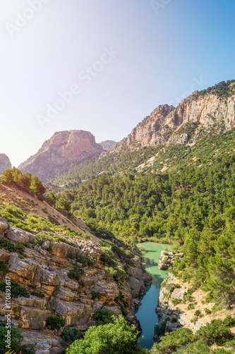 Panorama view of Gorge of Gaitanes in Spain