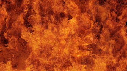 Inferno fire wall isolated, hell fire burning up, shooting with high speed camera, intense fuel blazing, perfect for digital composition.