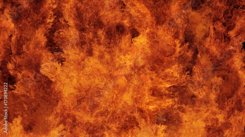 Inferno fire wall isolated, hell fire burning up, shooting with high speed camera, intense fuel blazing, perfect for digital composition.