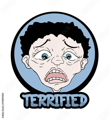 Terrified expression
