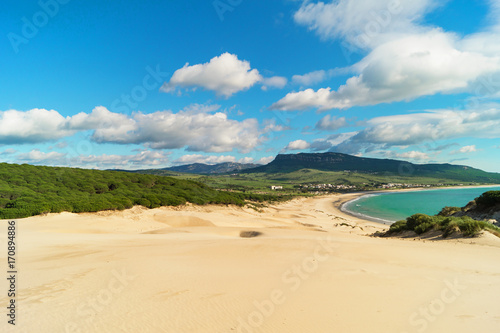 Sand dune of Bolonia beach  Andalucia  Spain