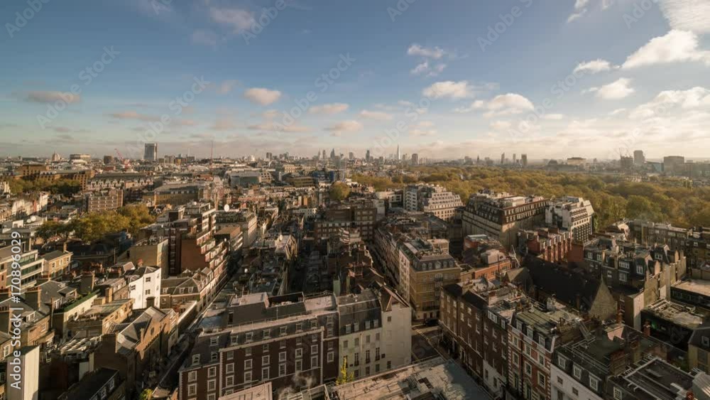 Timelapse over Mayfair in London Timelapse over Mayfair in London