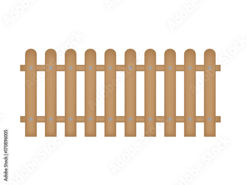 wooden fence- vector illustration
