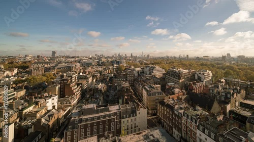 Timelapse over Mayfair in London