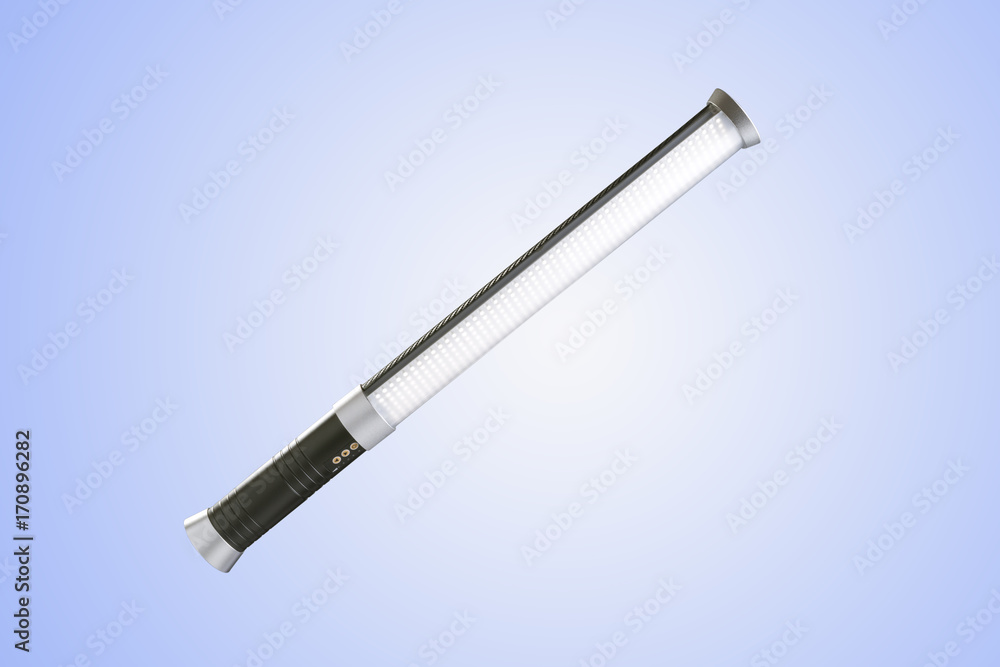 Naklejka premium Portable magic tube LED lightisolated on blue background
