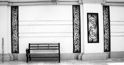 concrete and lace steel fence texture and patterns black and white Phnom Penh cambodia