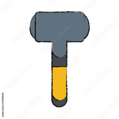 hammer tool icon image vector illustration design