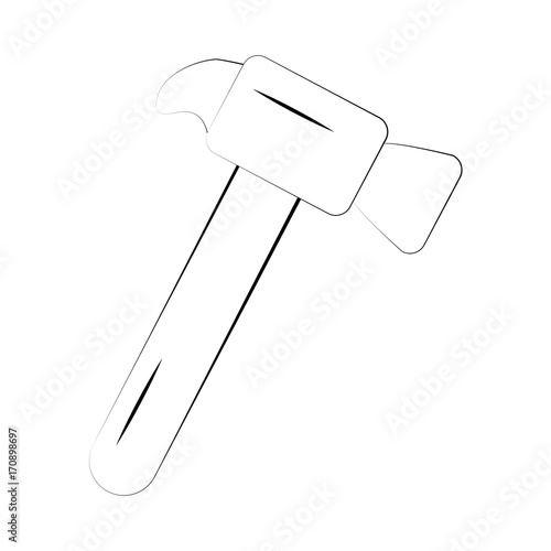 hammer tool icon image vector illustration design