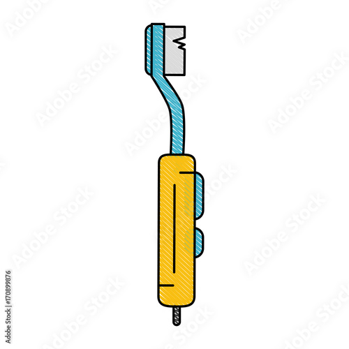 Toothbrush dental hygiene icon vector illustration graphic design
