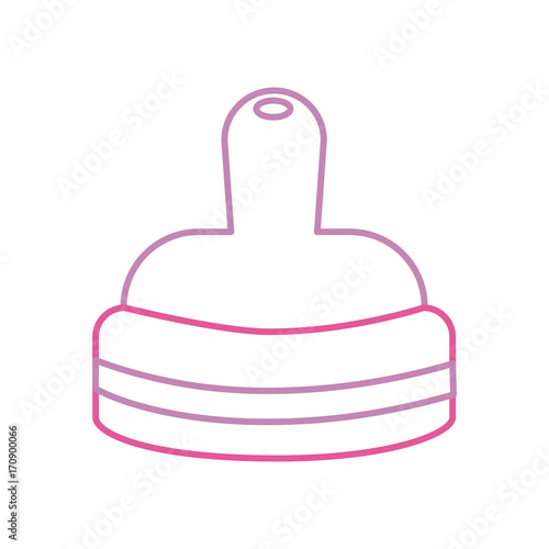 nipple of baby bottle milk accessory vector illustration