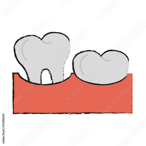 Healthy human teeths icon vector illustration graphic design