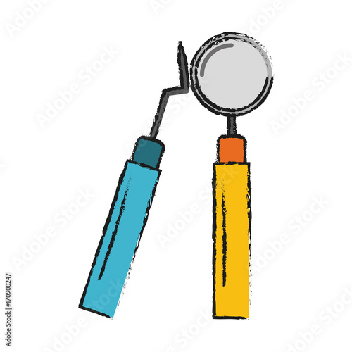 Odontology equipment tools icon vector illustration graphic design