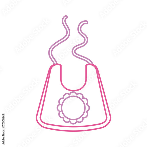 baby girl bib shower clothes cute icon vector illustration