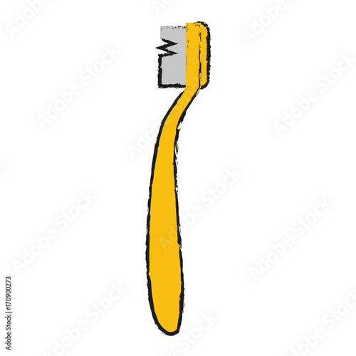 Toothbrush and toothpaste icon vector illustration graphic design